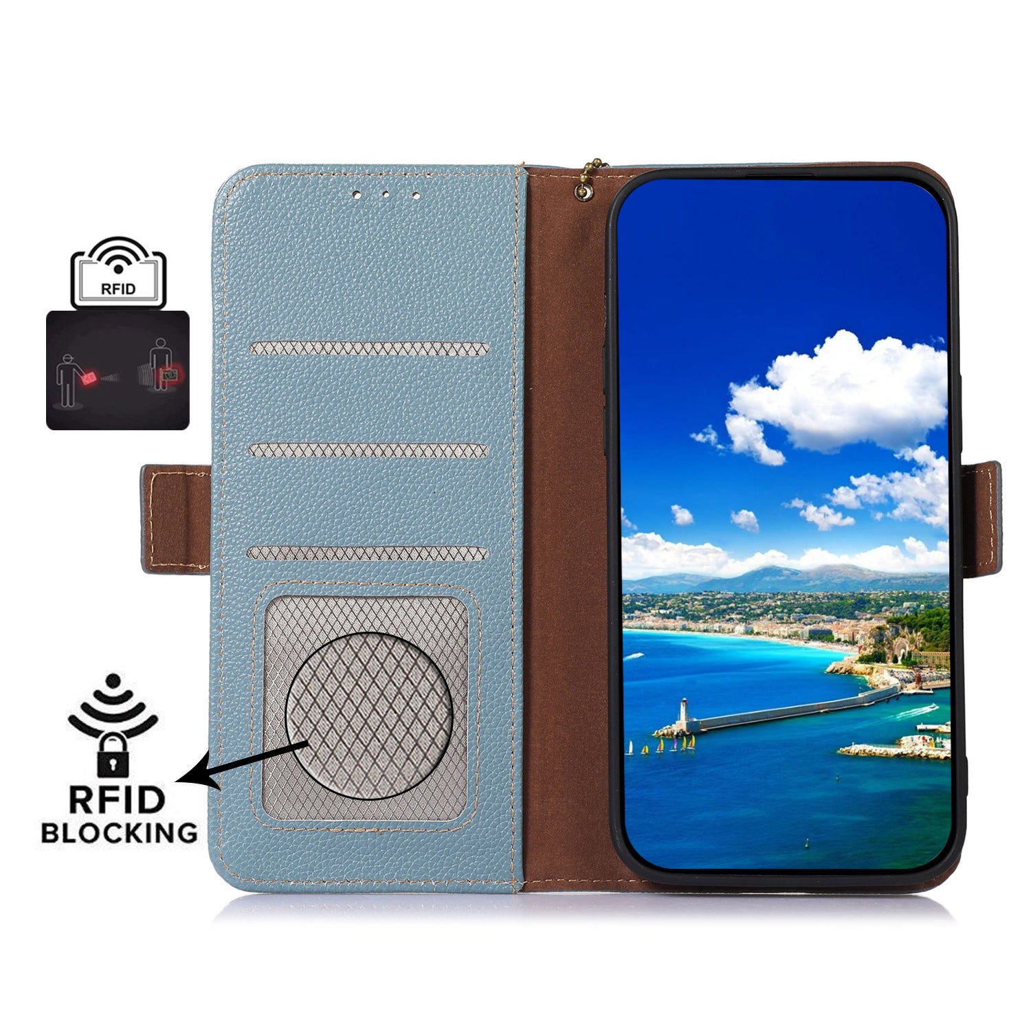 Shockproof Case for OnePlus 11 5G Genuine Leather Phone Case RFID Blocking Wallet Phone Cover with Stand Shockproof Case for OnePlus 11 5G Genuine Leather Phone Case RFID Blocking Wallet Phone Cover with Stand